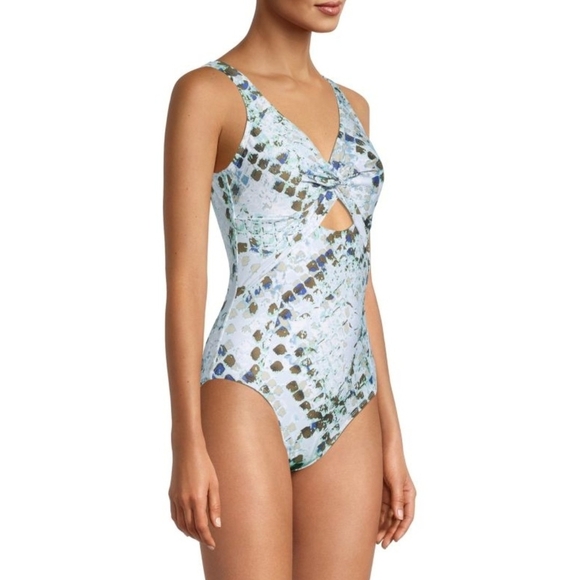 #069 Sz 4 DKNY Women's Multicolor One-Piece Swimsuit - Picture 9 of 10